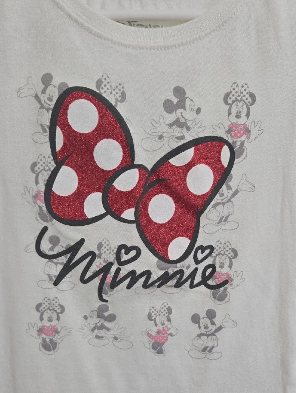 Disney White Minnie Bow Short-Sleeve Graphic Tee